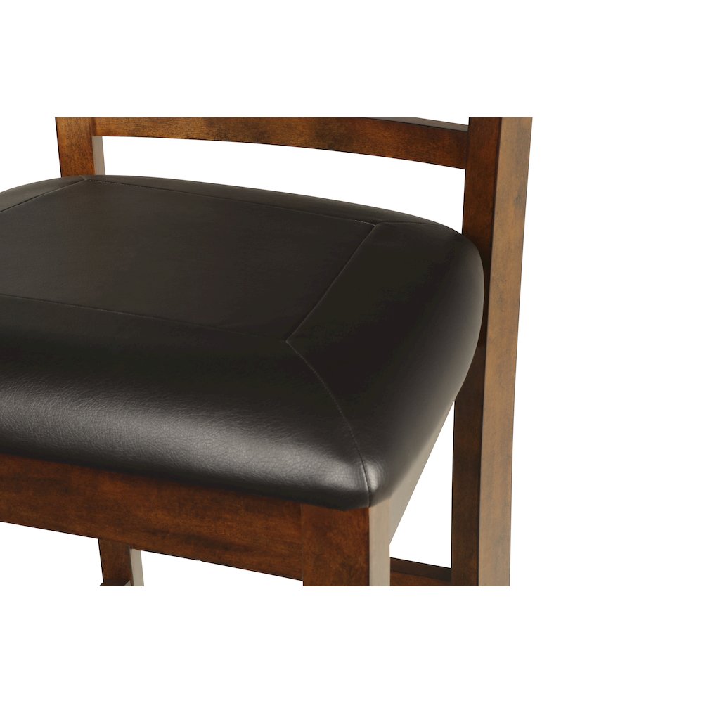 Gia 3-Piece 42" Wood Counter Drop Leaf Table Set, Brown