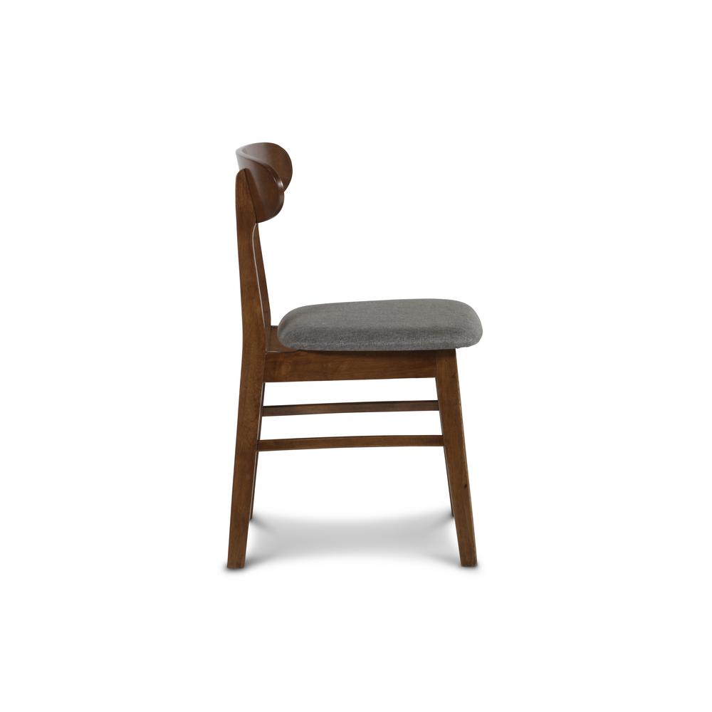 Furniture Morocco Dining Chair with Cushion- Set of 2- Dark Gray