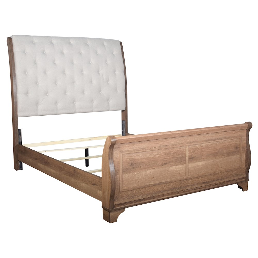 Coventry Hall 5Pc Wood C King Bedroom Set, 2 Nightstands in Pecan