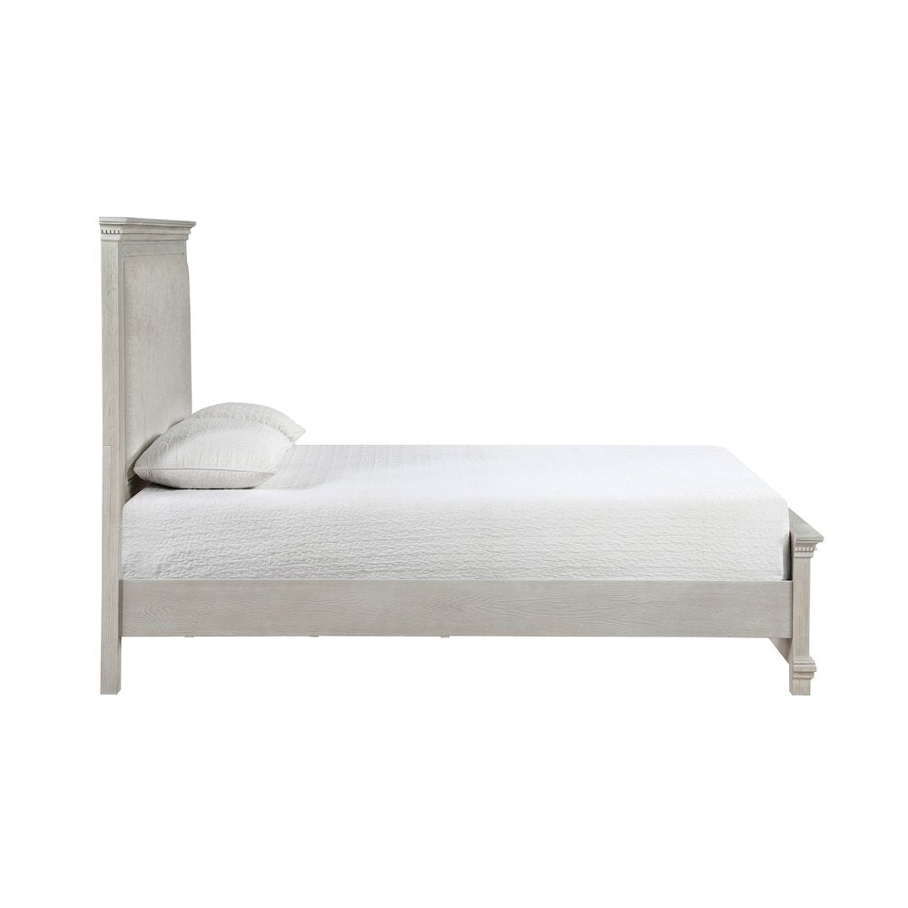 Silver Sands 5Pc Wood Cal King Bedroom Set w 2 Ns in Gray