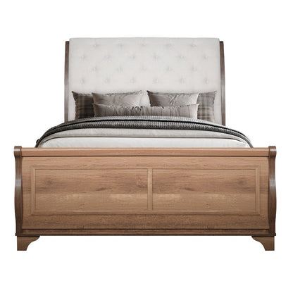 Coventry Hall 5Pc Wood C King Bedroom Set, 2 Nightstands in Pecan