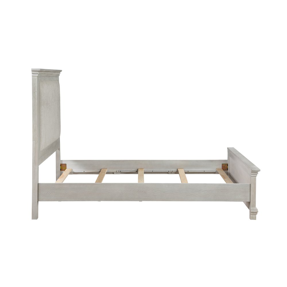 Silver Sands 5Pc Wood Cal King Bedroom Set w 2 Ns in Gray