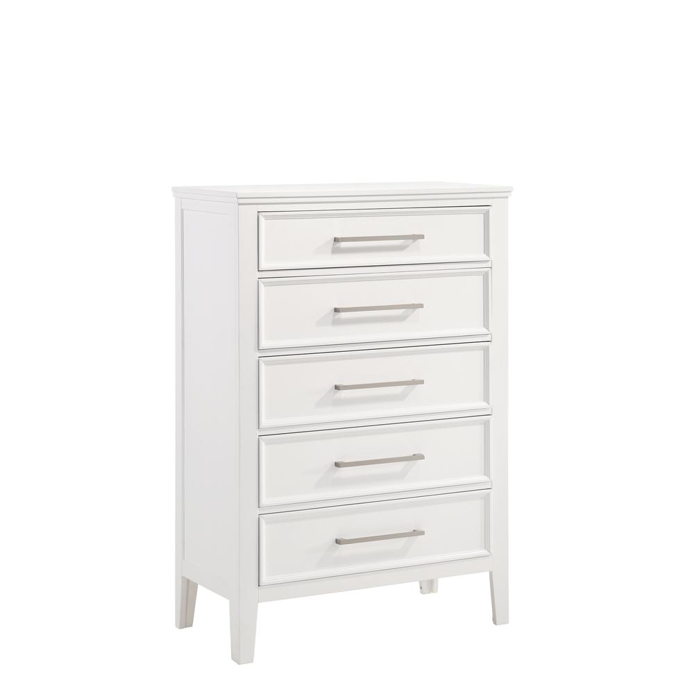Andover 4-Piece King Wood Bedroom Set with Chest in White