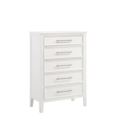 Andover 4-Piece King Wood Bedroom Set with Chest in White