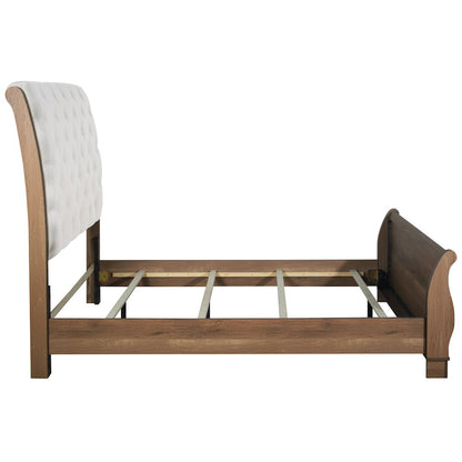 Coventry Hall 4Pc Wood Queen Bedroom Set, Nightstand in Pecan