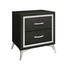 Black Bedroom Nightstand with Sleek Design and Ample Storage