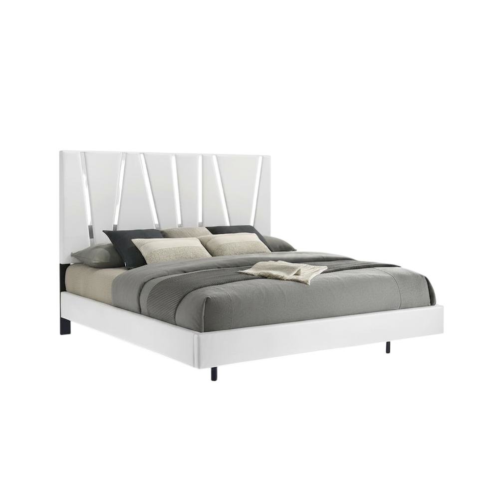 Solid Wood King Bedroom Furniture Set with Mirror, Dresser and Nightstands