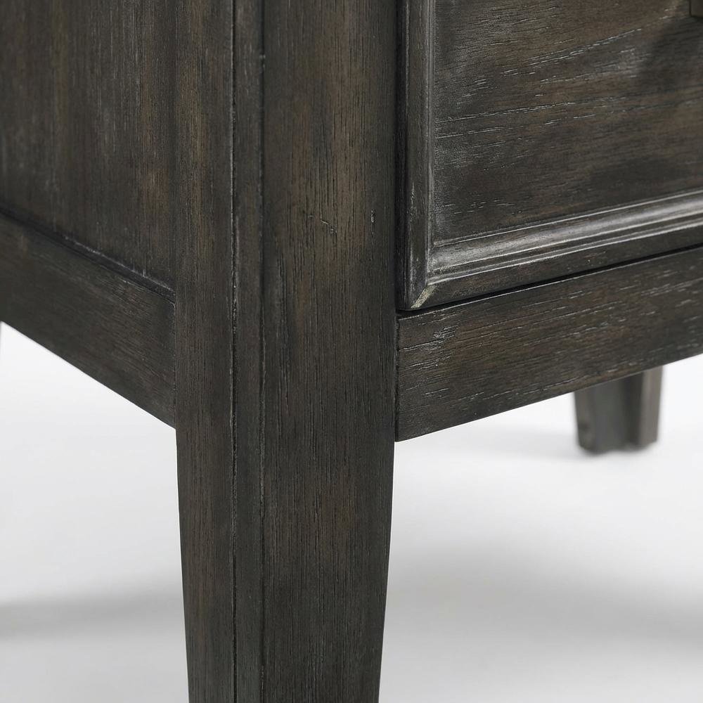 Wood Nightstand with 2 Drawers in Nutmeg for Bedroom Storage