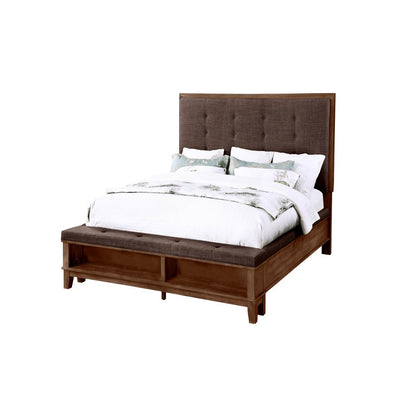 Cagney 4-Piece Queen Wood Bedroom Set with Nightstand in Chestnut