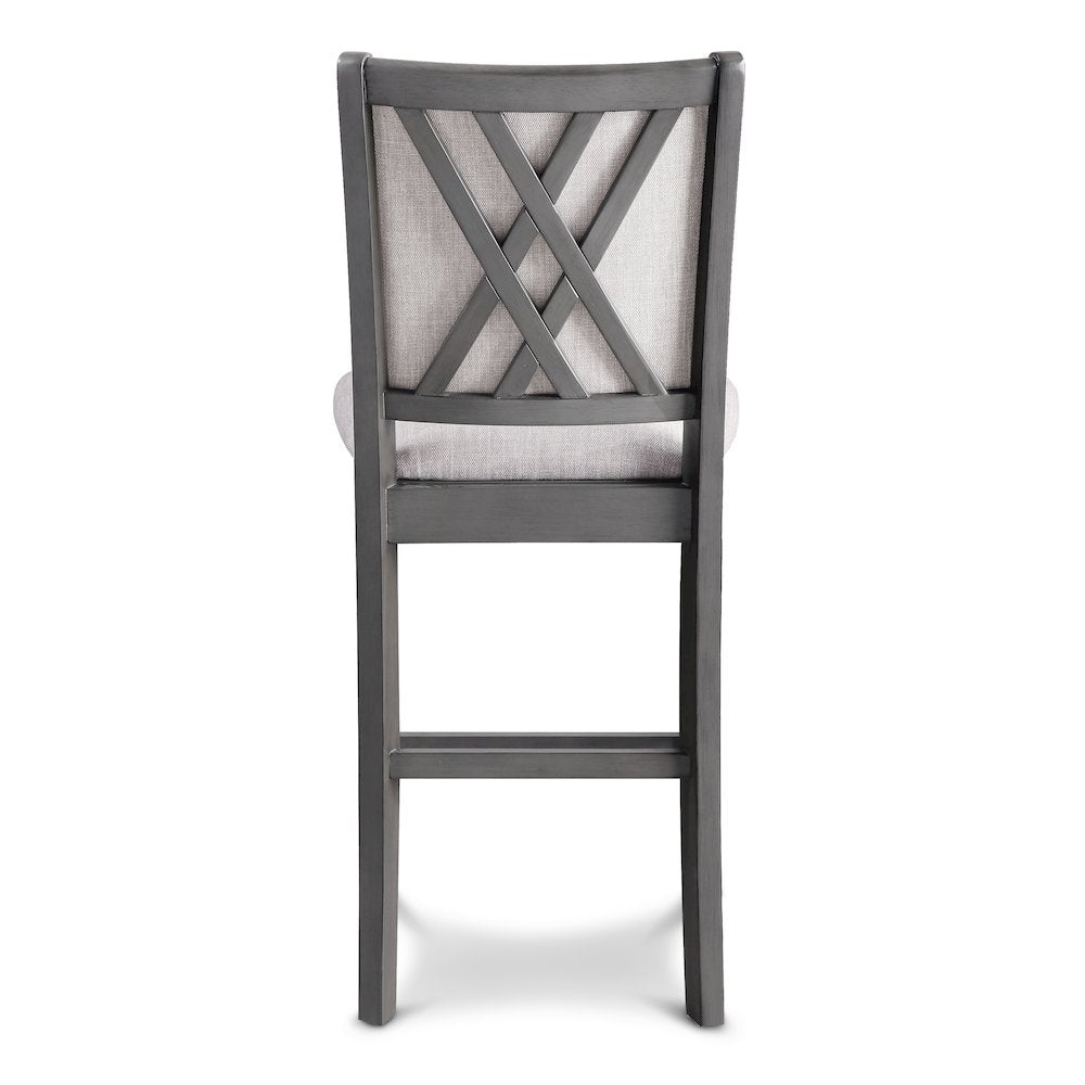 Amy Wood Counter Chair in Gray (Set of 6)