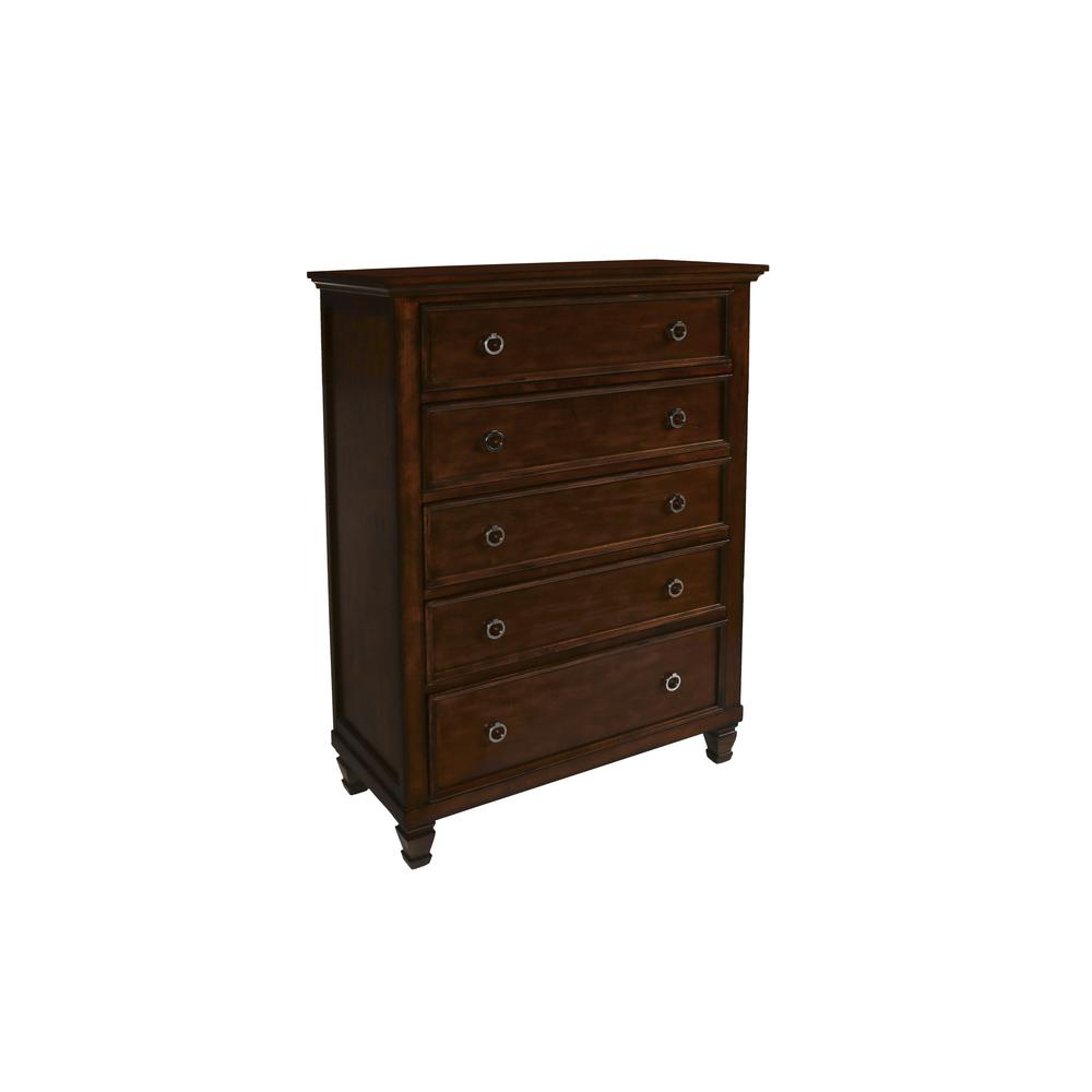 Furniture Tamarack 5-Piece Wood King Bedroom Set in Brown Cherry