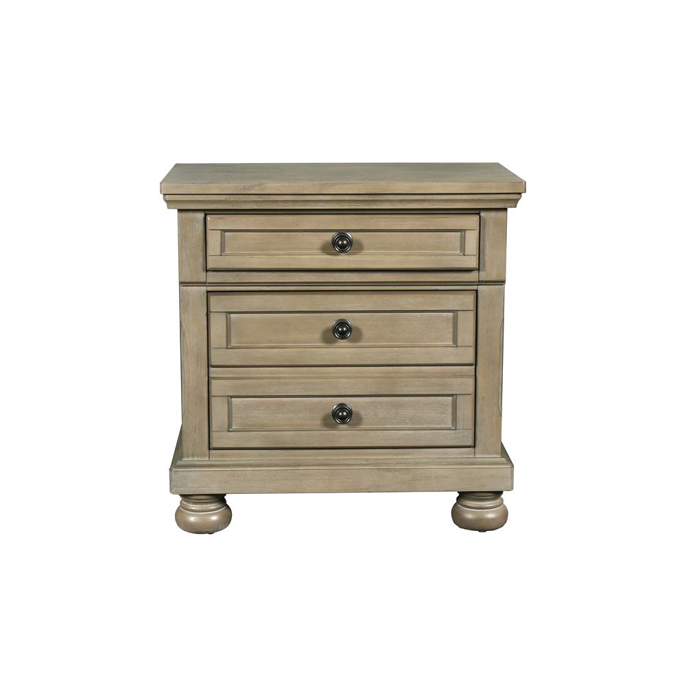 Furniture Allegra 5-Piece King Wood Bedroom Set in Pewter