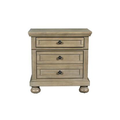 Furniture Allegra 5-Piece King Wood Bedroom Set in Pewter