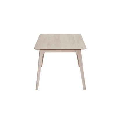 White Ash 60" Rectangle Wood Dining Table, Mid-Century Modern
