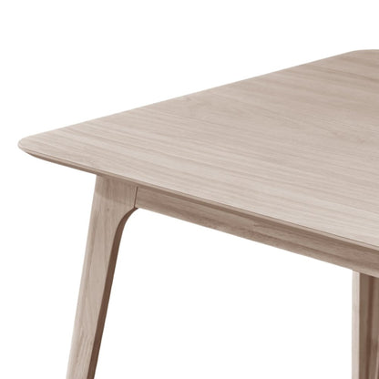 White Ash 60" Rectangle Wood Dining Table, Mid-Century Modern
