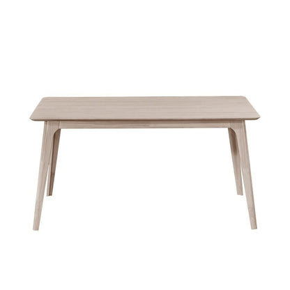 White Ash 60" Rectangle Wood Dining Table, Mid-Century Modern