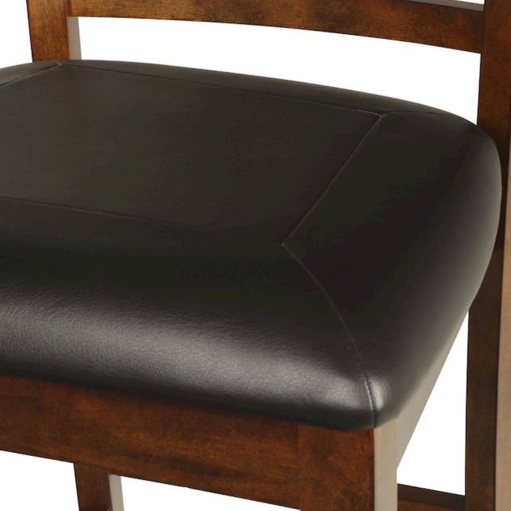 Brown 3-Piece Counter Drop Leaf Table Set, Small Space Friendly