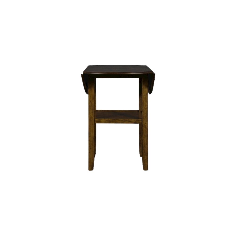 Brown 3-Piece Counter Drop Leaf Table Set, Small Space Friendly