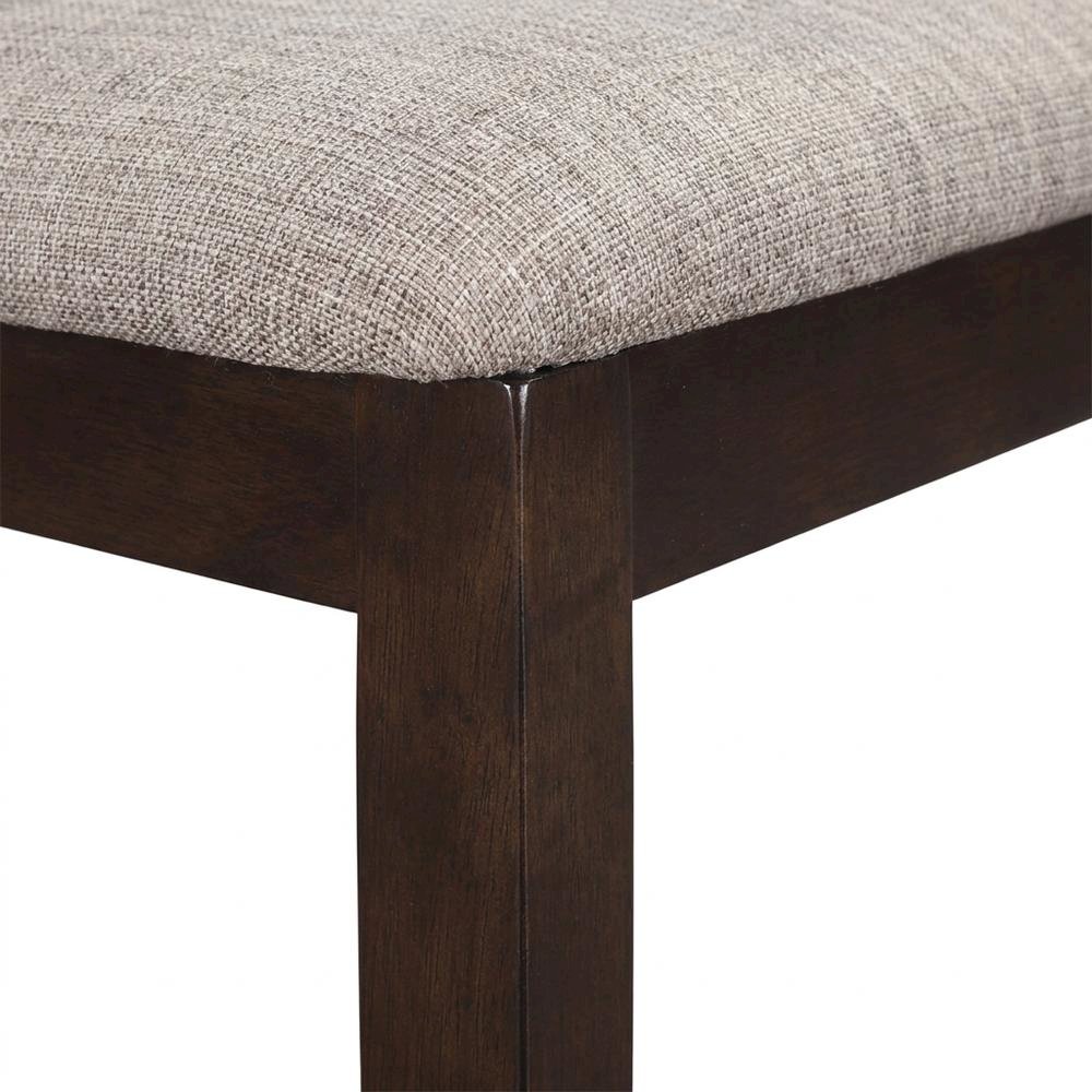 Solid Wood Upholstered Dining Chairs, Cherry, Set of 6