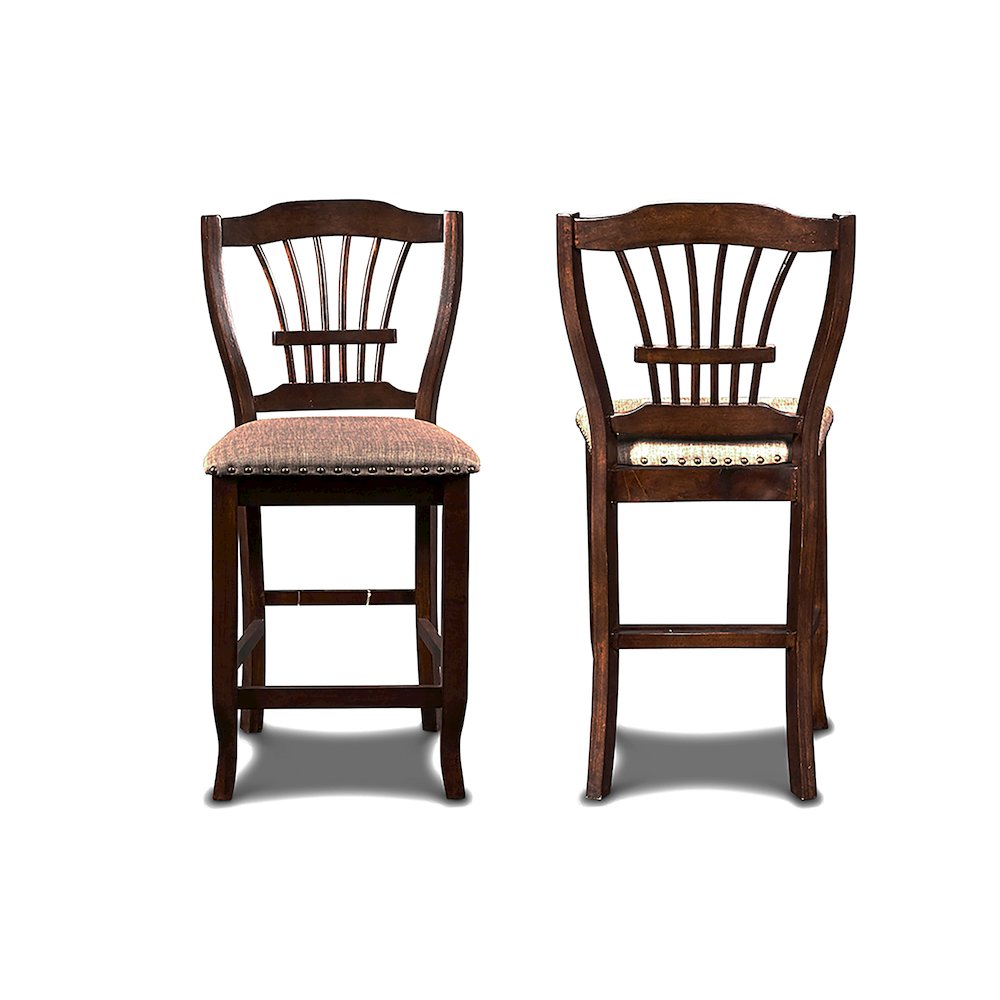 Bixby Wood Counter Chair in Espresso Brown (Set of 6)