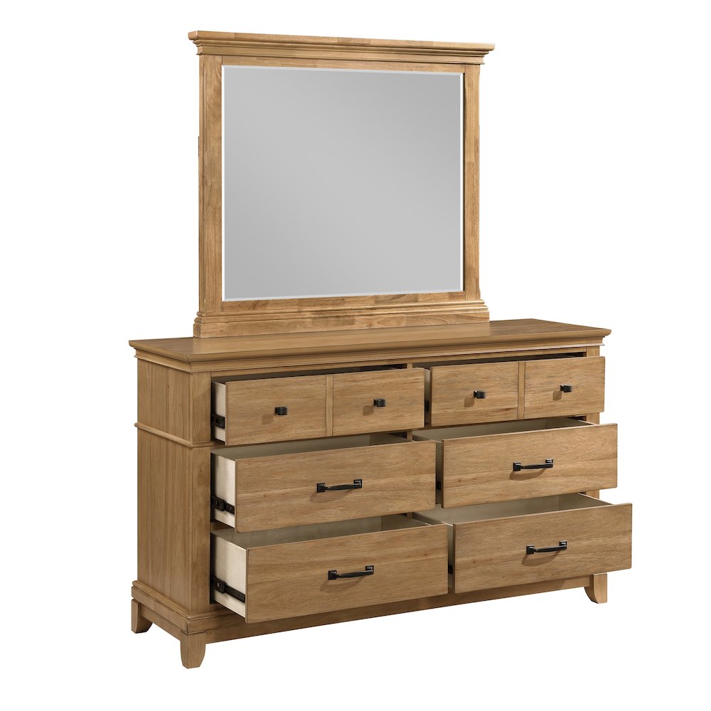 Sunstone 4-Pc Wood King Bedroom Set with Chest in Honey