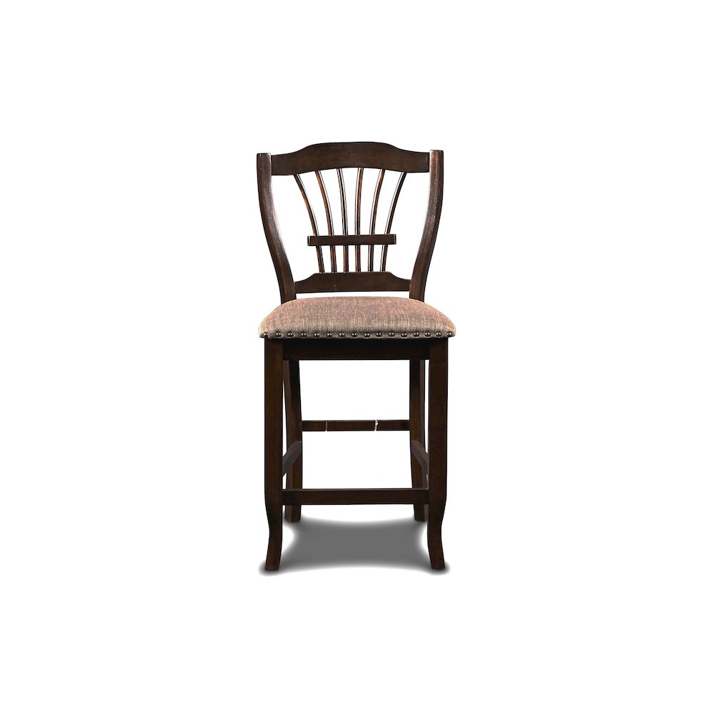 Bixby Wood Counter Chair in Espresso Brown (Set of 6)