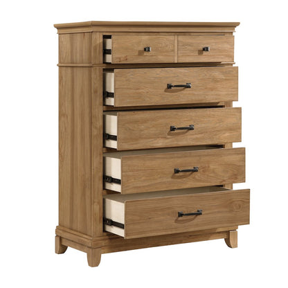 Sunstone 4-Pc Wood King Bedroom Set with Chest in Honey