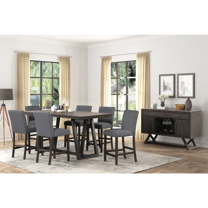 High Line Upholstered Counter Chair (Set of 2), Gray