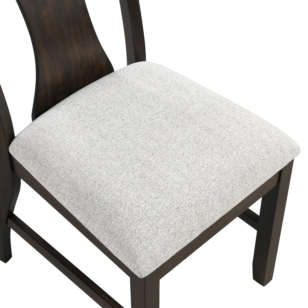 Chestnut Ridge 5-Piece Wood Dining Table Set in Brown