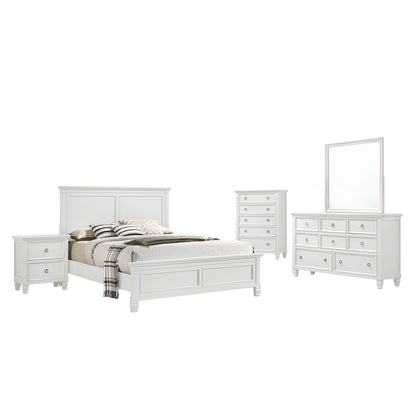Furniture Tamarack 5-Piece Wood California King Bedroom Set in White