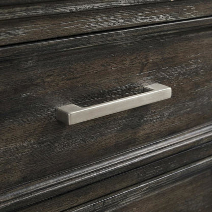 Wood Nightstand with 2 Drawers in Nutmeg for Bedroom Storage
