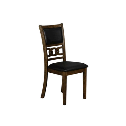 Solid Wood Drop Leaf Dining Table with 2 Chairs in Warm Brown