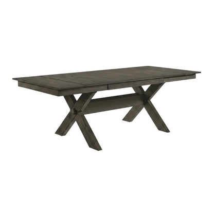 Solid Wood Dining Table Set with Chairs and Bench for Dining Room, Brown