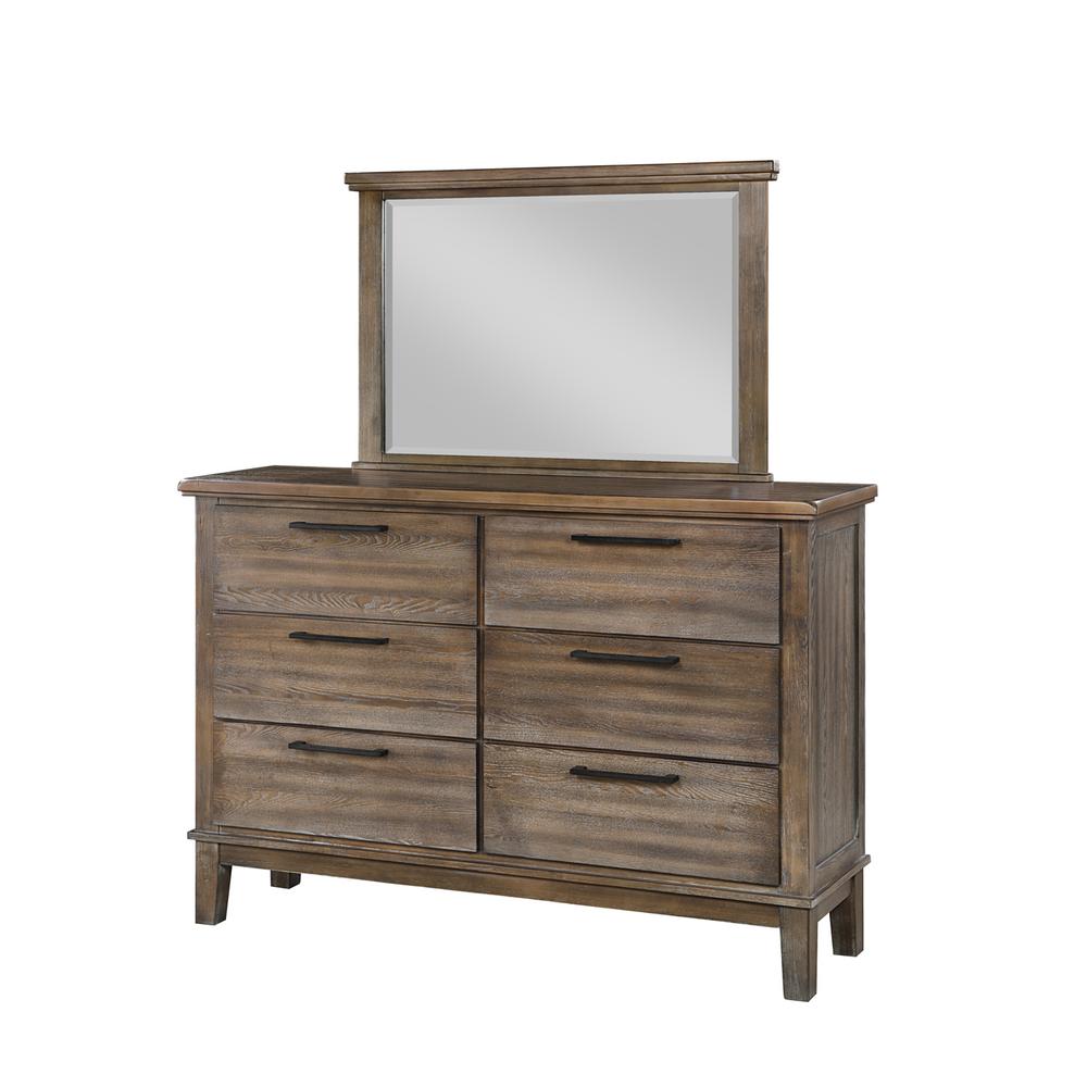 Furniture Cagney 5-Piece King Wood Bedroom Set in Brown