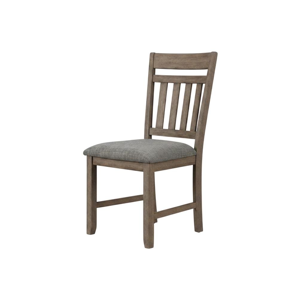 Solid Wood Upholstered Dining Chair for Kitchen and Dining Room, Brown, Set of 2