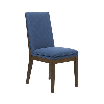 Upholstered Dining Chair with Cushion, Walnut-Leg Wood Kitchen Chairs, Brown