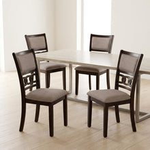 Solid Wood Upholstered Dining Chairs, Cherry, Set of 6