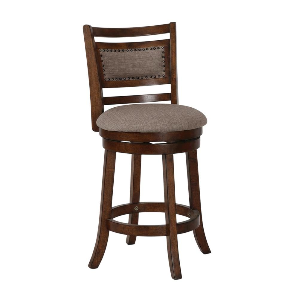 Swivel Counter Height Barstools with Upholstered Seat, Set of 2