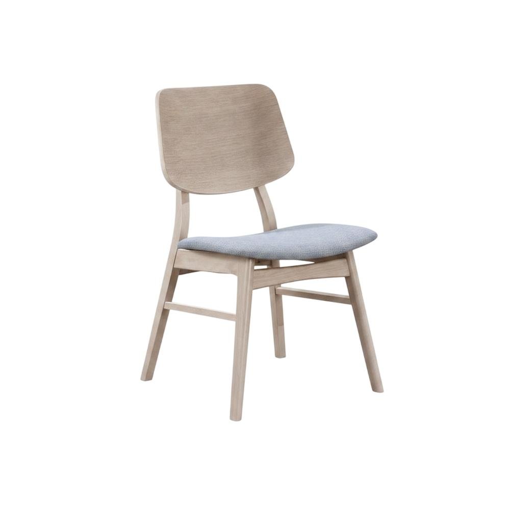Solid Wood Upholstered Dining Chairs for Kitchen and Dining Room, Gray, Set of 4