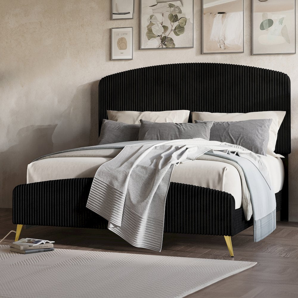 Kailani Wood Queen Bed, Black