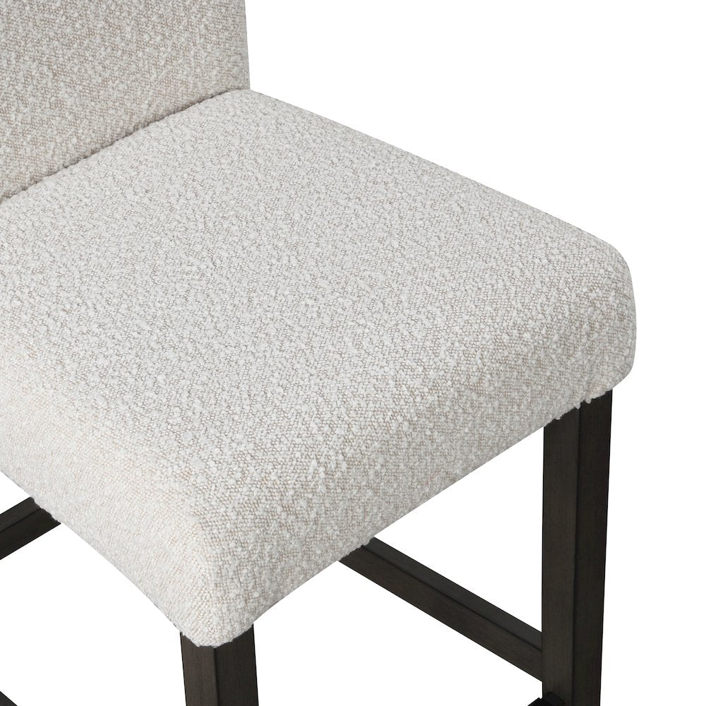 High Line Upholstered Counter Chair (Set of 2), White
