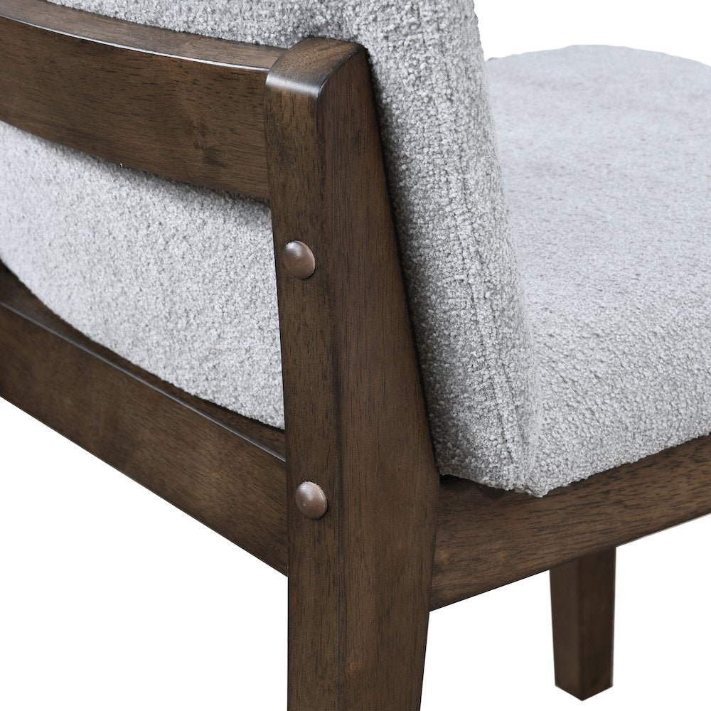 Kody Fabric Upholstered Dining Chair in Gray (Set of 2)