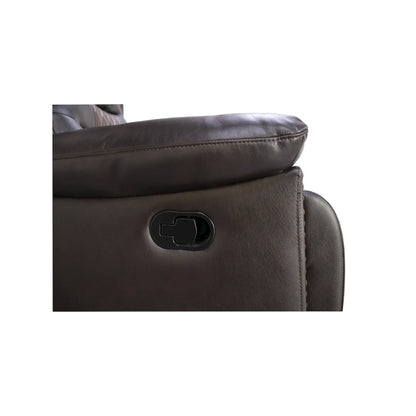 Nikko 2-Piece Faux Leather Manual Living Room Set, Brown
