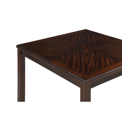 Furniture Gia 5-Piece Transitional Wood Counter Set in Cherry