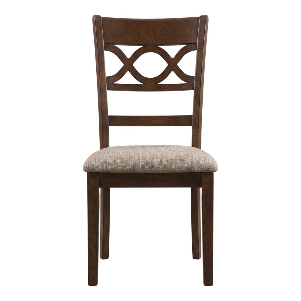 Round Dining Table Set for 4 – Cherry Wood Kitchen Table with Chairs