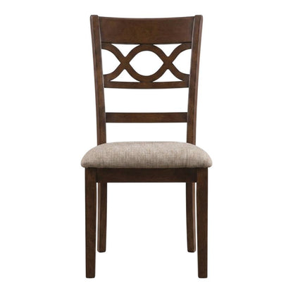 Round Dining Table Set for 4 – Cherry Wood Kitchen Table with Chairs
