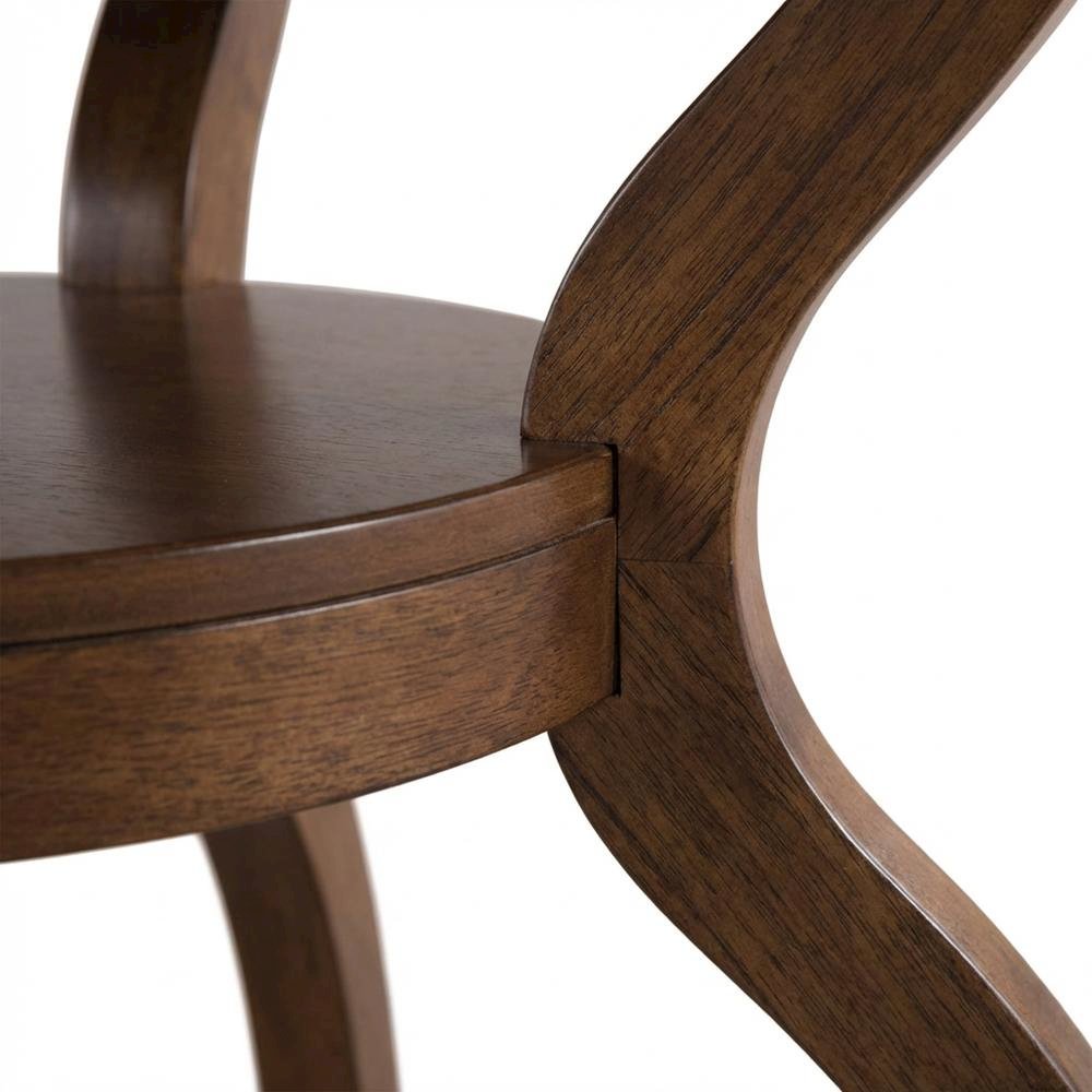 Round Dining Table Set for 4 – Cherry Wood Kitchen Table with Chairs