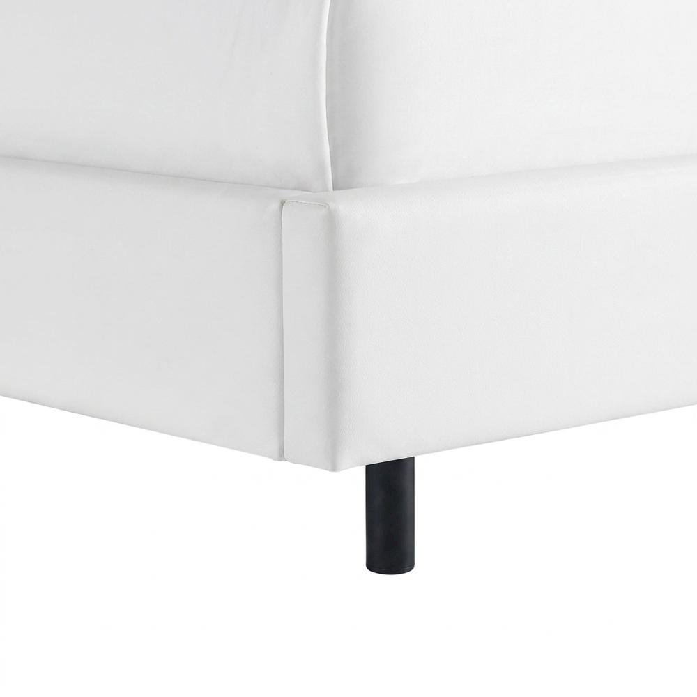 Solid Wood King Bed Set with Nightstands, Glam Modern Bedroom Furniture, White