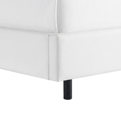 Solid Wood King Bed Set with Nightstands, Glam Modern Bedroom Furniture, White