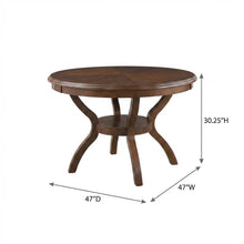 Round Dining Table Set for 4 – Cherry Wood Kitchen Table with Chairs